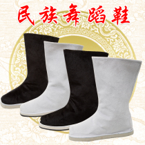 Versatile ancient costume Hanfu mens shoes heightening boots COS Ming soap boots tilt-up boots waterproof rubber sole ancient boots