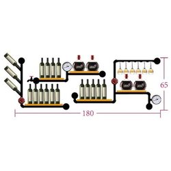 레트로 산업 스타일 바 철 벽 랙 벽 교수형 와인 랙 장식품 장식 크리 에이 티브 와인 캐비닛 단단한 나무 랙