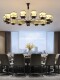 New Chinese-Style Crystal Chandelier for Hotel Private Rooms, Chinese-Style Simple and Creative Restaurant Lamp with Zen-Inspired Design and Spotlights, Guangdong Zhongshan