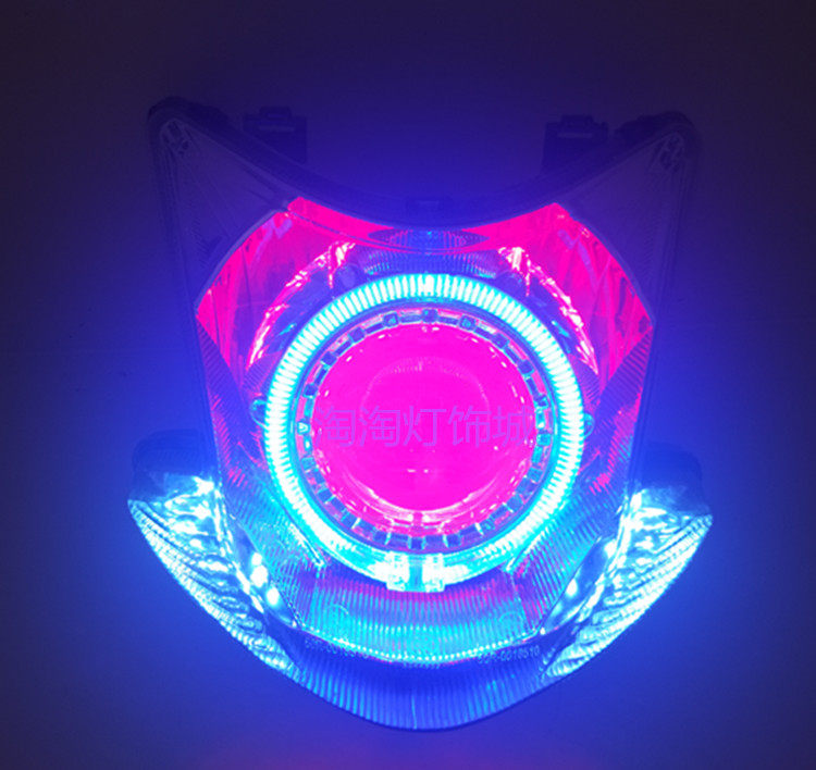 Lifan KP150-3 motorcycle non-destructive double angel eyes lens devil eye xenon lamp headlight assembly modification