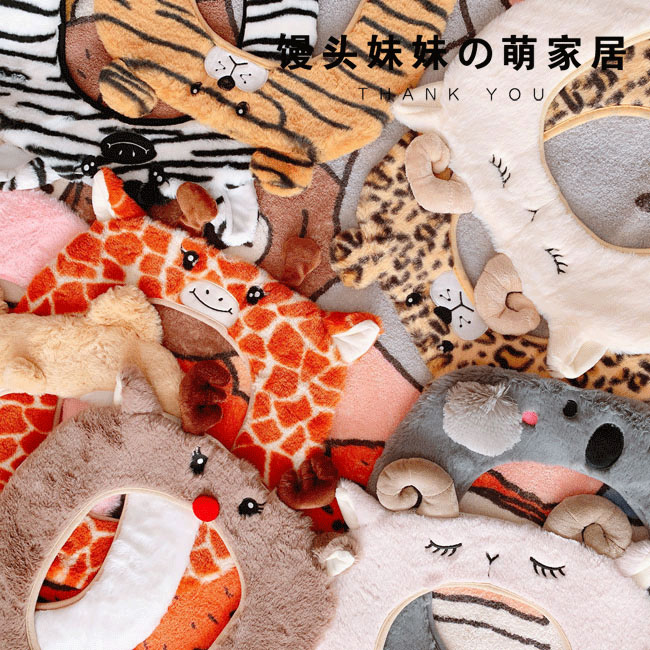 Girl heart cute cartoon toilet cover toilet pad cushion Plush toilet cover toilet ring universal toilet mat