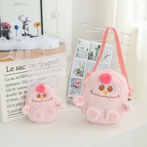 Pink girl heart cute plush large capacity shoulder bag shoulder bag mobile phone bag small backpack coin purse