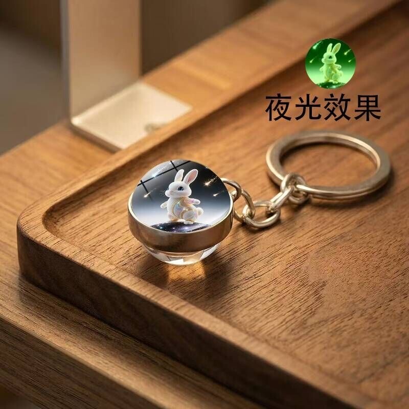 Twelve Zodiac Signs Exquisite Personalized Luminous Cool Keychain Double-Sided Crystal Glass Ball Backpack Pendant Key Chain Gift Twelve Zodiac Signs Exquisite Personalized Luminous Cool Keychain Double-Sided Crystal Glass Ball Backpack Pendant Key Chain Gift