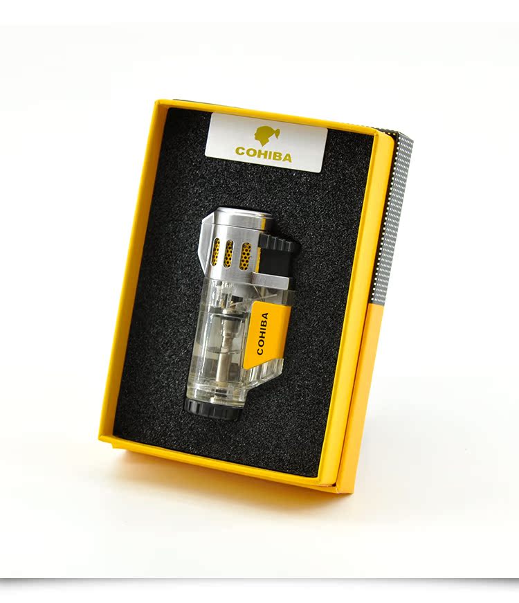 Cuba Cohiba COEC ba điếu xì gà lửa thẳng vào ngọn lửa hàn kim loại nhẹ hơn bơm hơi shop bật lửa độc la