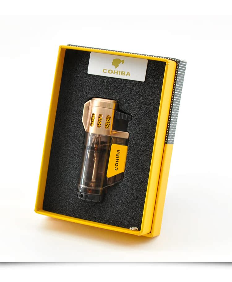 Cuba Cohiba COEC ba điếu xì gà lửa thẳng vào ngọn lửa hàn kim loại nhẹ hơn bơm hơi shop bật lửa độc la
