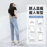 Светлые цветные джинсы, штаны, высокая талия, коллекция 2021, в корейском стиле, по фигуре, свободный прямой крой