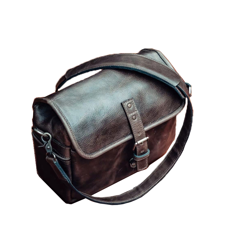 Tide Street Beats Art Single Shoulder Bull Pirika MQ Genuine Leather a7 Micro Single Eye Camera Camera Retro Photography Bag Negatives Original China