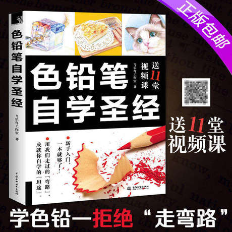 赠视频 彩色铅笔画入门教程零基础彩铅自学圣经飞乐鸟自学手绘色铅笔技法简笔画成人绘画漫画速写临摹美术画集书彩铅画插画