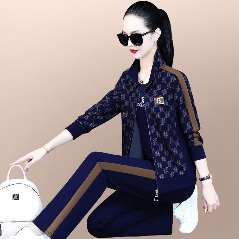 Official Brand Clover Sportswear Suit for Women 2026 New Spring and Autumn Fashion Large Size Running Three-Piece Set Official Brand Clover Sportswear Suit for Women 2026 New Spring and Autumn Fashion Large Size Running Three-Piece Set