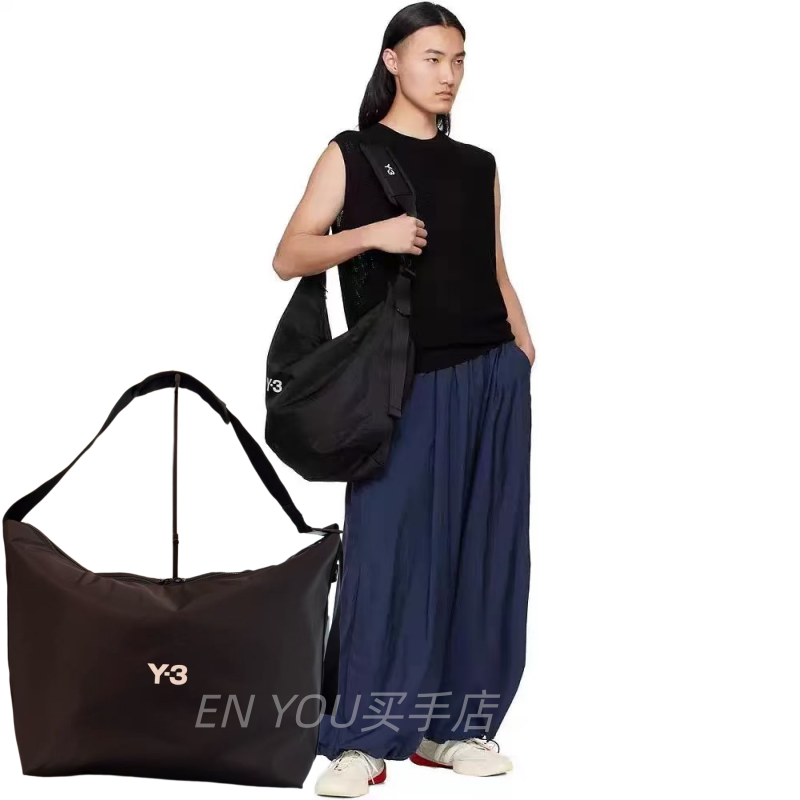Y3Bag Crossbody Bag, Shoulder Bag, Men's and Women's Sports and Leisure Large Bag, Shoulder Bag, Spring and Summer Simple Travel Bag, Dumpling Bag
