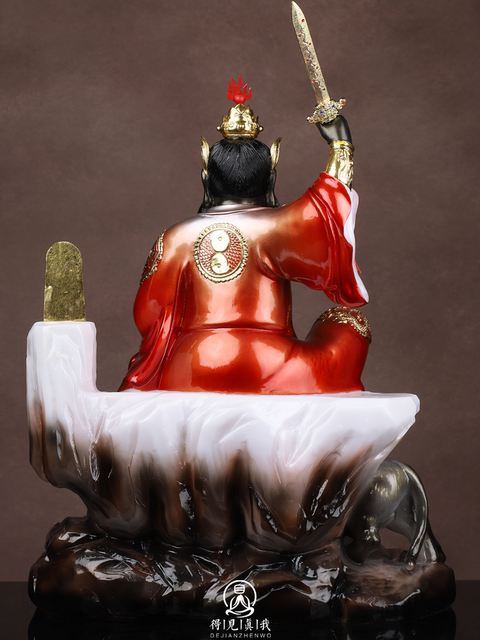 Zhang Tianshi Statue Zhang Daoling Patriarch Ornament Longhushan Zhang Tianshi Statue White Marble Buddhist Hall Home Worship