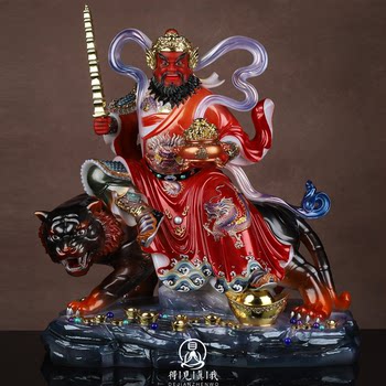 God of Wealth Zhao Gongming Statue, God of Wealth Altar Statue, Wealth-Attracting Ornament, Home Buddhist Hall Opening Gift, Zhao Xuantian
