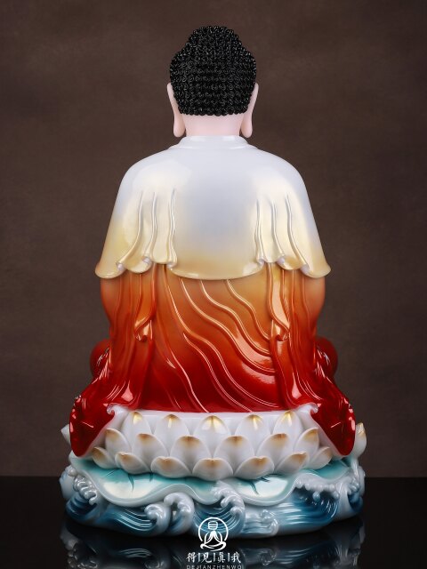 Tathagata Buddha statue Sakyamuni Buddha statue white marble Amitabha Medicine Buddha ornaments home worship Buddha