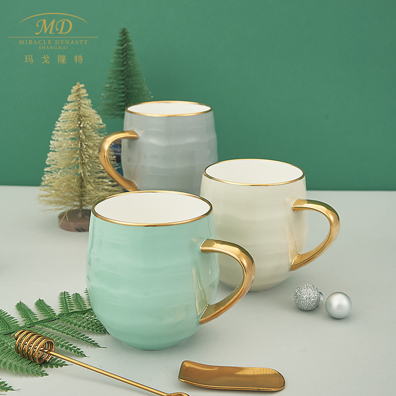 Margot lunt clouds, 6 color milk cup series glass ceramic keller cup home office for breakfast