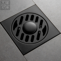 Floor drain deodorant toilet bathroom full copper core invisible black sewer core invisible large displacement washing machine floor drain