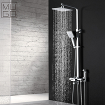 Black four-gear bath smart thermostatic shower head shower suit Home shower Shower concealed toilet shower shower nozzle