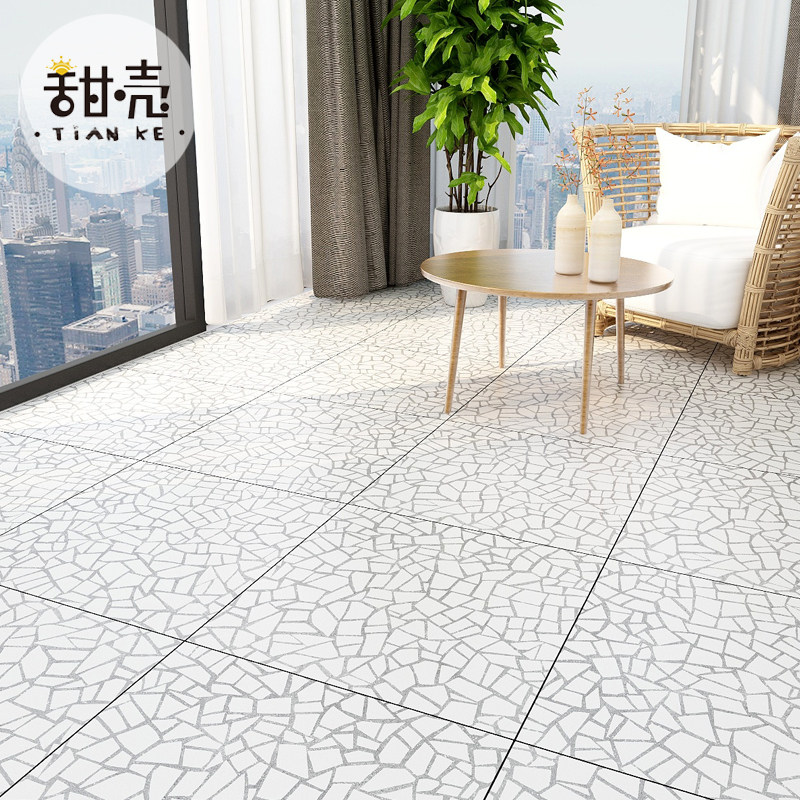 Balcony Tiles Large Grain Stone Textured Water Grinding Stone Kitchen Makeup Room Outdoor Patio Outdoor Patio anti-slip floor tiles 600x600