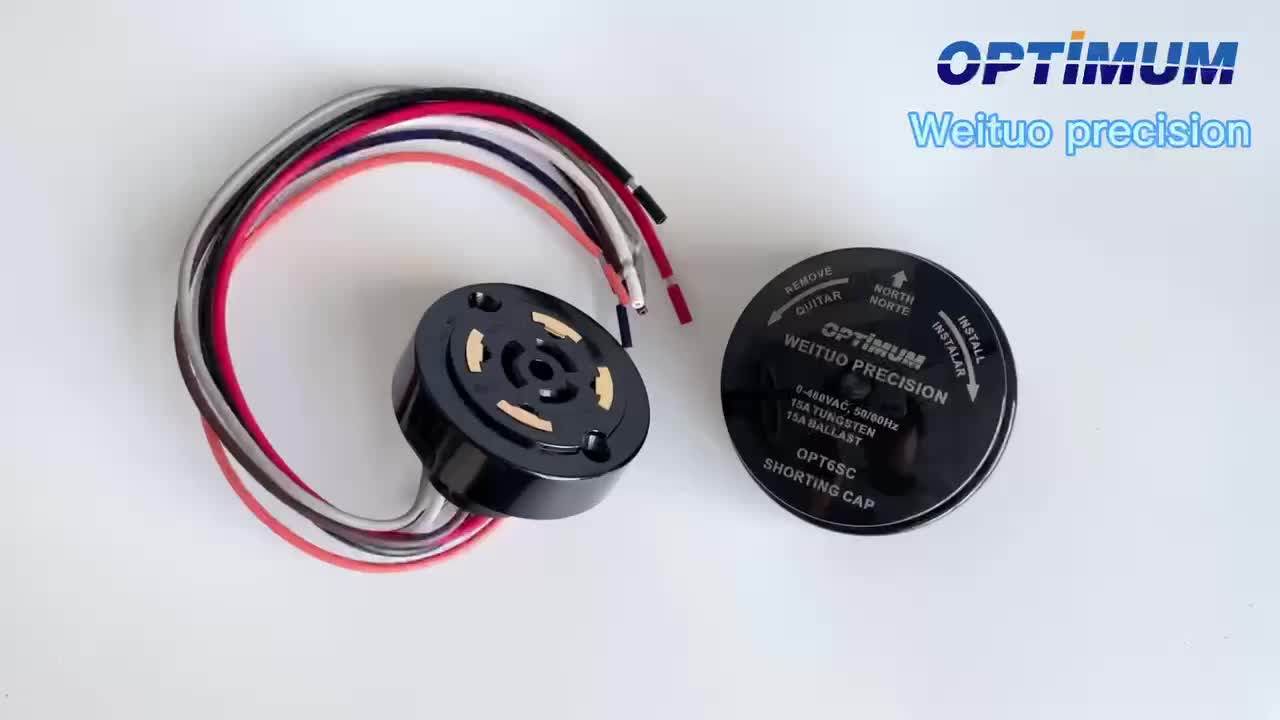 Ansi Standard Ip67 Nema Power Connector 7 Pin Dimming Receptacle With