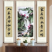 Long-standing zhong tang hua painting landscape painting feng shui patron lucky living room paintings lobby decorative painting