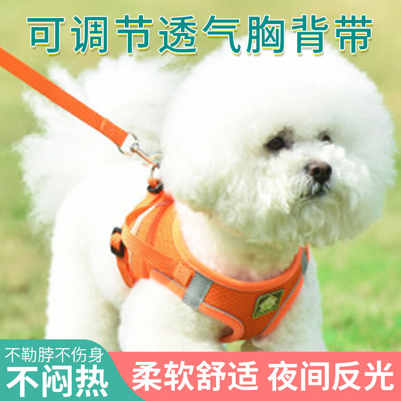Vest dog traction rope Teddy small dog Bichon Pomeranian chest hug baby bag puppy puppies walking dog rope dog chain
