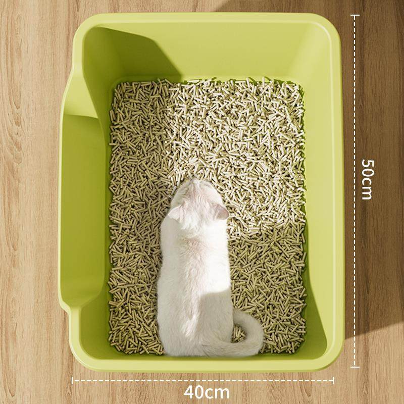 Large Anti-Splash Cat Litter Box, Odor-Proof, Huge Open Cat Litter Tray, Cat Litter Companion 96503