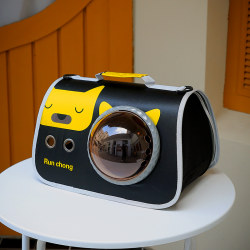 Breathable Cross-Body Cat Bag, Portable and Cute Dog Transparent Pet Backpack, Space Capsule Bag, Cat Supplies