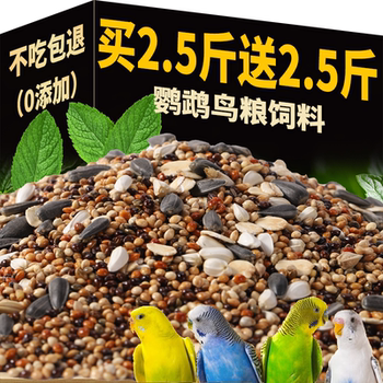 Parrot Bird Food Feed for Budgerigars, Cockatiels, Lovebirds, with Husked Yellow Millet, Five-Color Millet, and Mixed Special Food