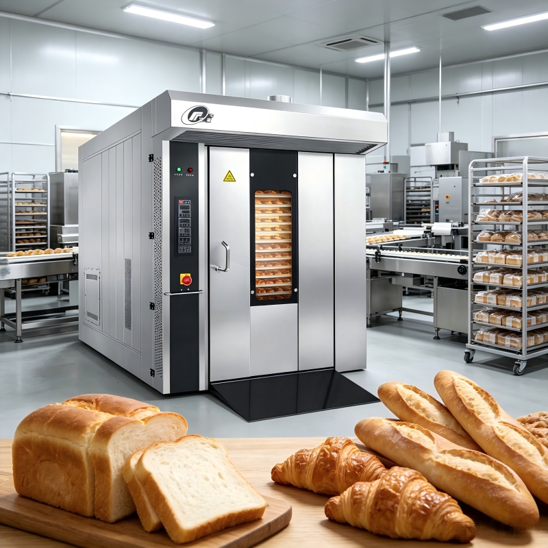 Commercial European Bread Oven, Mooncake Cookie Baguette Hot Air Rotary Oven, Gas Diesel Electric Hot Air Convection Oven