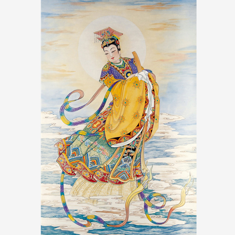 Meizhou Mazu statue portrait hanging painting Putian Mazu Empress Tianhou Tianfei Heavenly Virgin Statue Sea God Lin Moniang