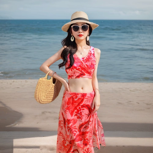 Сексуальный раздельный купальник, комплект, 3 предмета, по фигуре