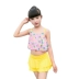 Nhà máy trực tiếp chia cô gái phiên bản Hàn Quốc của võ sĩ thoải mái in hình công chúa nhỏ mặc đồ bơi bé gái đi biển Bộ đồ bơi của Kid