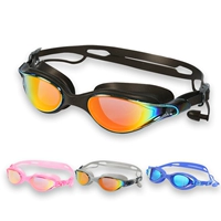Kính bơi mới mạ kính HD chống nước chống sương mù unisex với nút tai dính liền với kính bơi - Goggles kính bơi trẻ em loại tốt