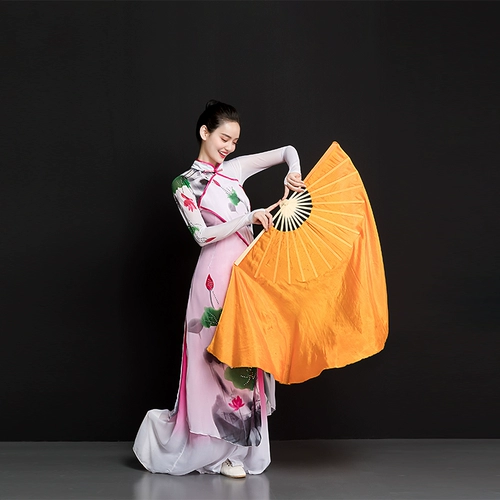 Двойная фанат танца двойная взрослая янге -фанат детей Дети Танцы фанат Градм -Цветная квадратная опора