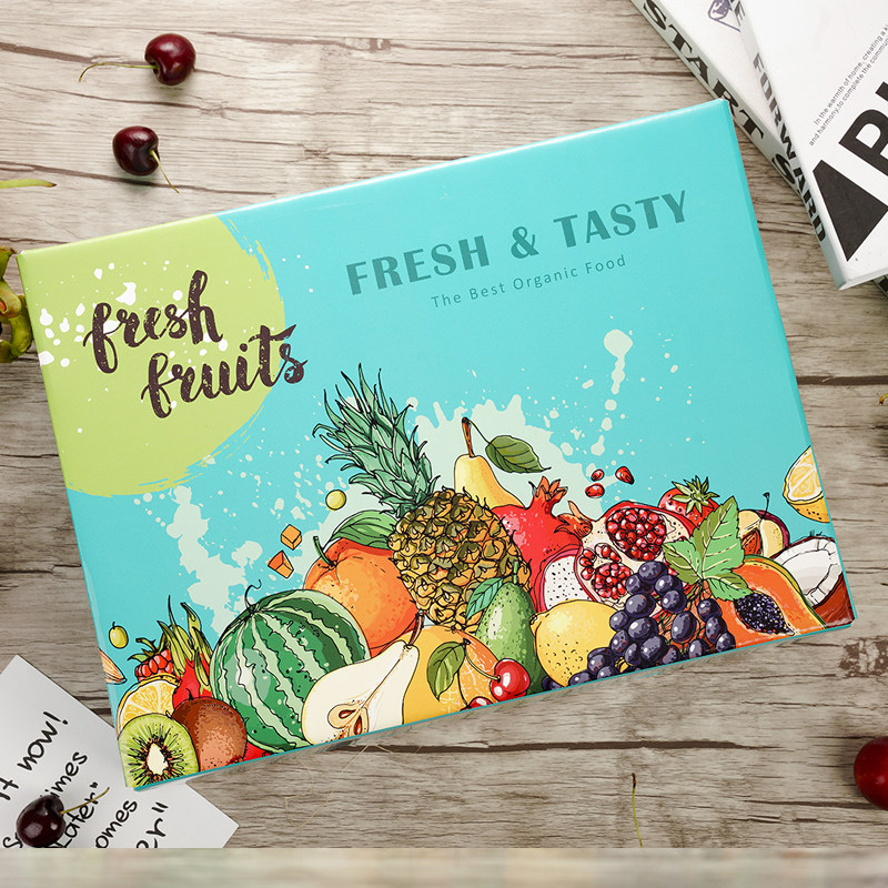Fruit Gift Box Empty Box Case Grape Peaches Apple Chic Exotic Fruit Longan Berries Golden Pear Packaging Boxes Upscale