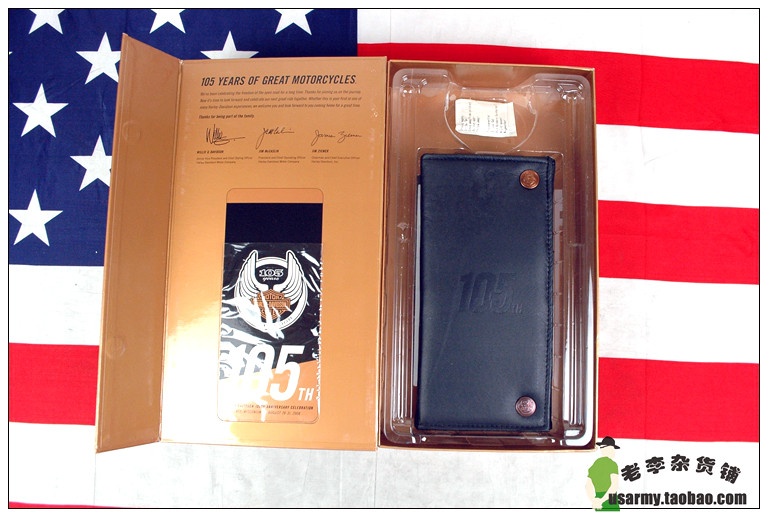 (US Version) Harley Heavy Machine HD HARLEY 105th Anniversary Tri-fold Wallet Wallet Used