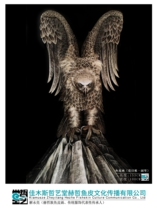 Fish skin painting Hezhe non-legacy Xie Yongliang works Light luxury living room entrance decorative painting Collection gift