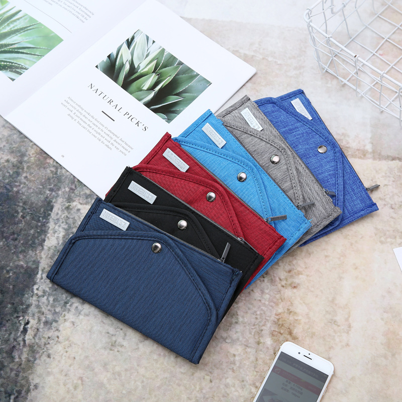 Travel passport card bag Multi-function passport ticket document anti-theft brush storage protective cover Passport clip card bag wallet
