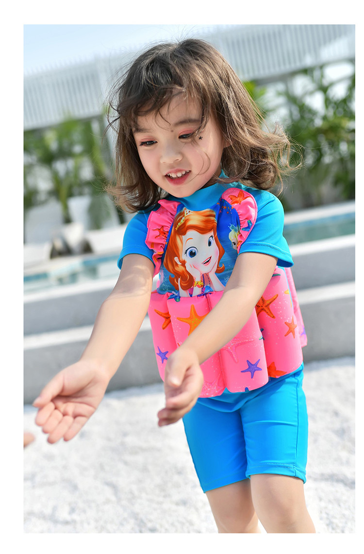 Đồ bơi trẻ em nổi cô gái cô gái bé mùa xuân tắm nước nóng phù hợp với em bé bé trai Xiêm áo tắm nổi quần áo bơi cho bé gái