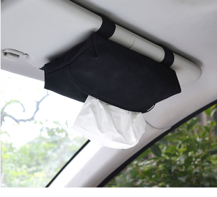 Car-Mounted Tissue Box, Creative Hanging Design for Car Sun Visor, Tissue Holder for Car Interior Decoration, Complete Collection of Car Accessories, Factory Wholesale