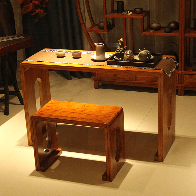 Burning Tung Wood Guqin Table Violin Bench Composition Solid Wood Cellist Table Country School Table Balcony Table And Chairs Calligraphy Table Drinking Table Tea Table