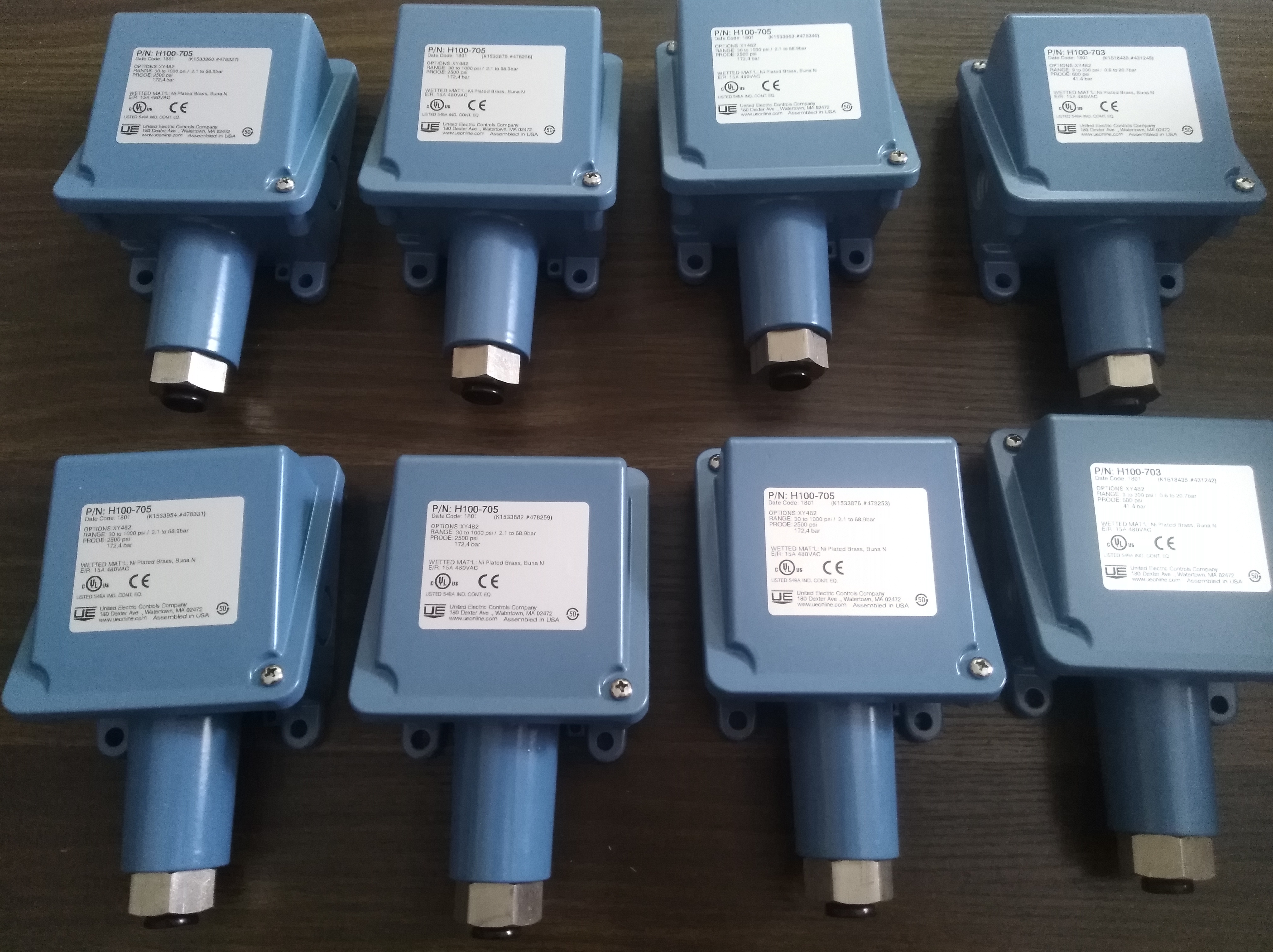 US UE pressure switch H100-705 706 704 703 702 701 warranty one year cast aluminum