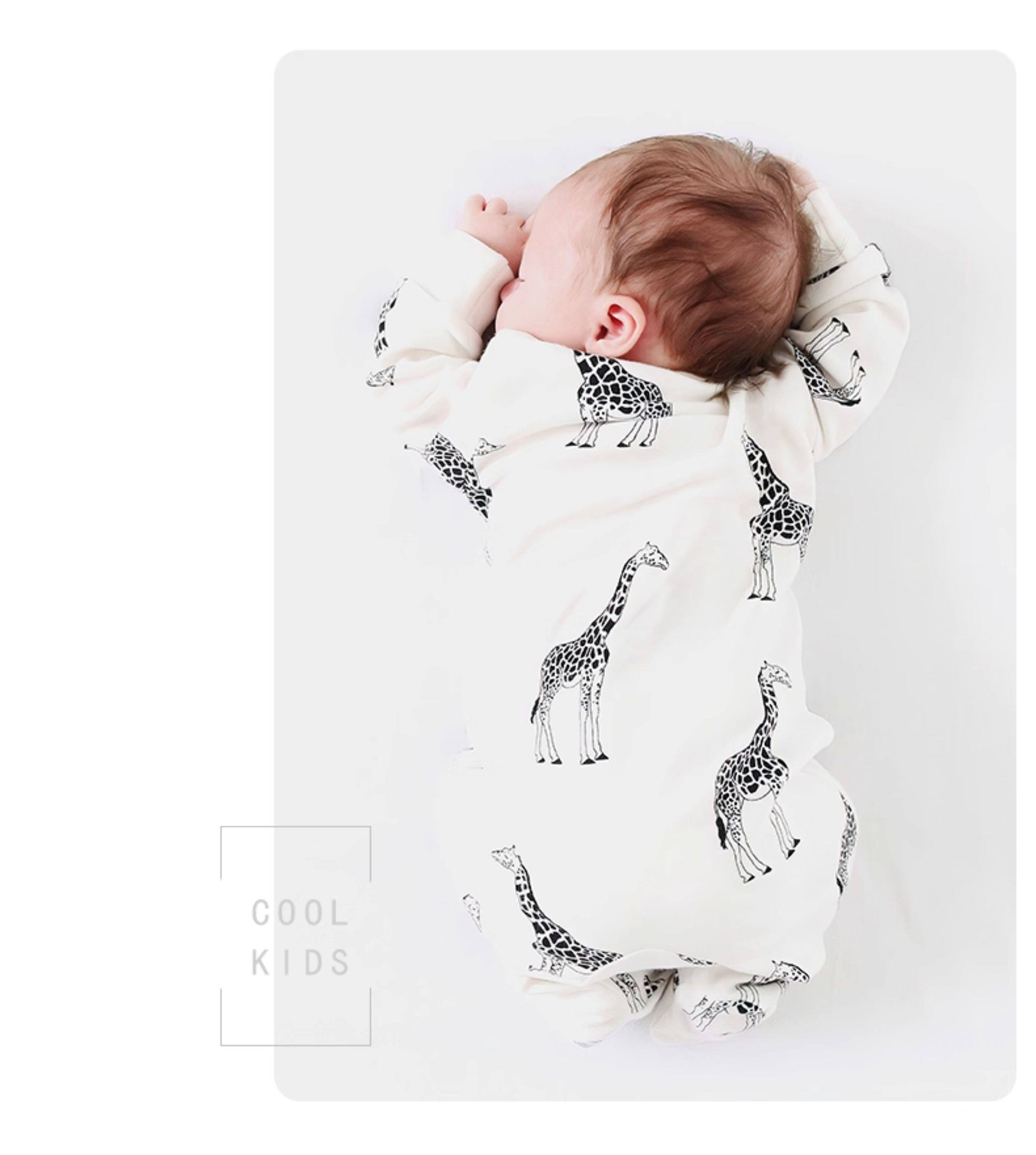 tinypeople婴幼儿包脚连体衣春秋可爱时髦小鹿印花宝宝开档外出服 — 6