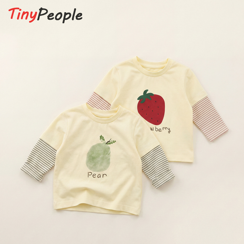 Tinypeople Infant Long-Sleeved T-Shirt Autum 2026 New Style Male and Female Baby Round Neck Thin Printed Top