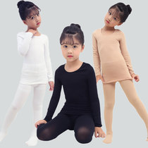 Children dance Bottoms Suit Plus Suede Undershirt Women Winter Thickening Integrated Suede Underpants Underwear Suit Performance Warm