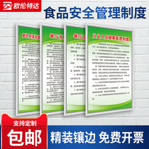 Food safety management system Workshop factory company canteen Catering business safety and health inspection system