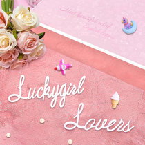 The simple language of love is recommended for the relief English Longxiang Bab Bab stickhand ledger diy decorative appliqued clothing patch paste