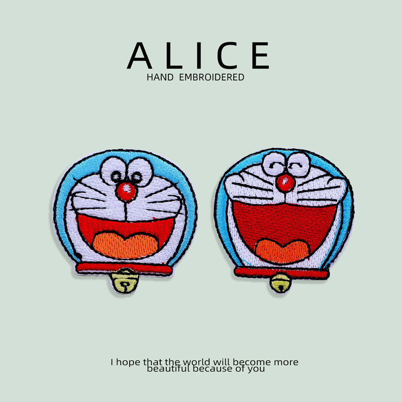 Clothes Cartoon Cloth Patch Embroidered Stickup Fashion Breaking Hole with Down Jacket Clothing repair Broken Cave Bag mobile phone protective shell Decorative Sticker