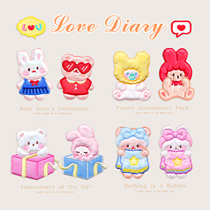 Love Diary Lovers Cute Little Bear Embroidery Stickup Clothes Pants Patch Stickup Shell Packs Fashion Trim