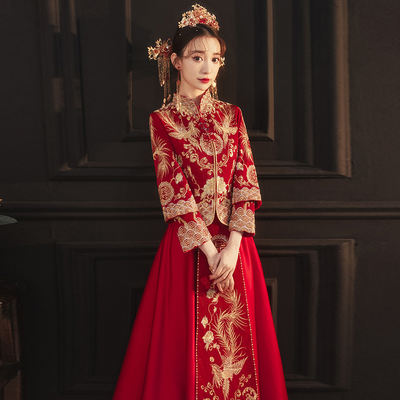Xiuhefu 2025 New Style wedding dress for brides, Chinese-style wedding dress, toasting dress, petite people, Xiuhefu makes them look slimmer