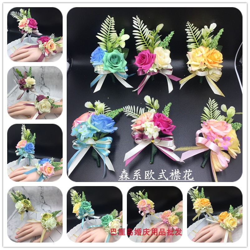 Handmade New Korean Wedding Chest Flowers Wedding Supplies Groom Brides Wear Cardiothoracic Sisters Group Wrist Flowers
